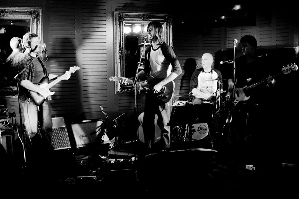 Mark playing with the band